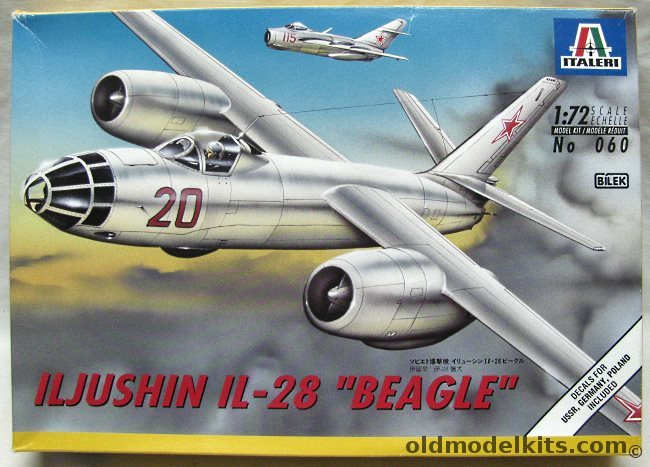 Italeri 1/72 Il-28 Beagle - Finland / USSR / DDR / Poland, 060 plastic model kit